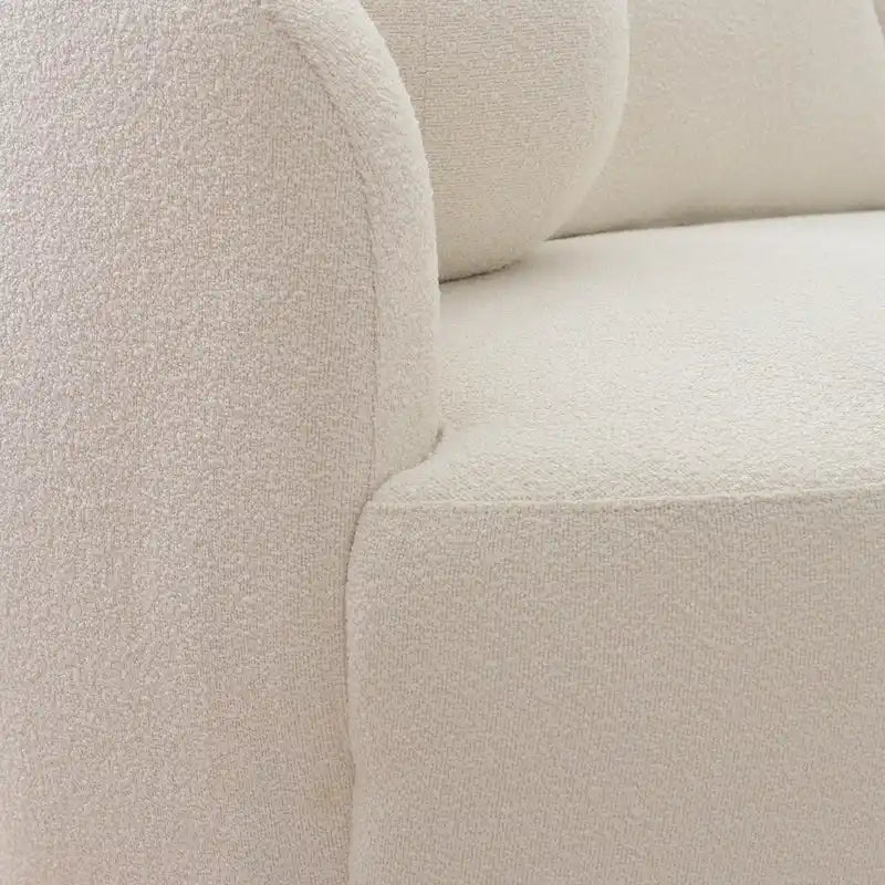 KINWELL Divano a 3 posti imbottito in Sherpa Bouclé, 85 W