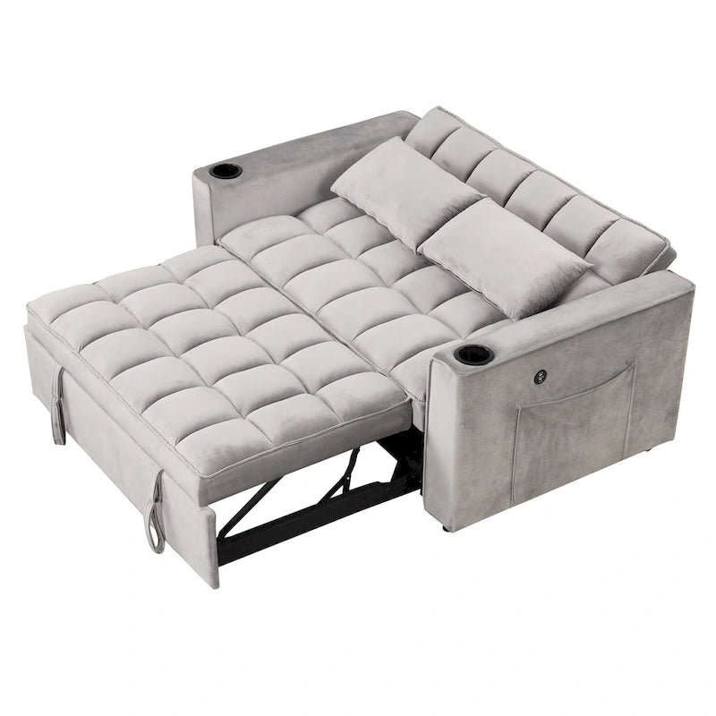 Divano letto multifunzionale Roomfitters 58 4-1 con portabicchieri e porta USB per soggiorno o appartamento