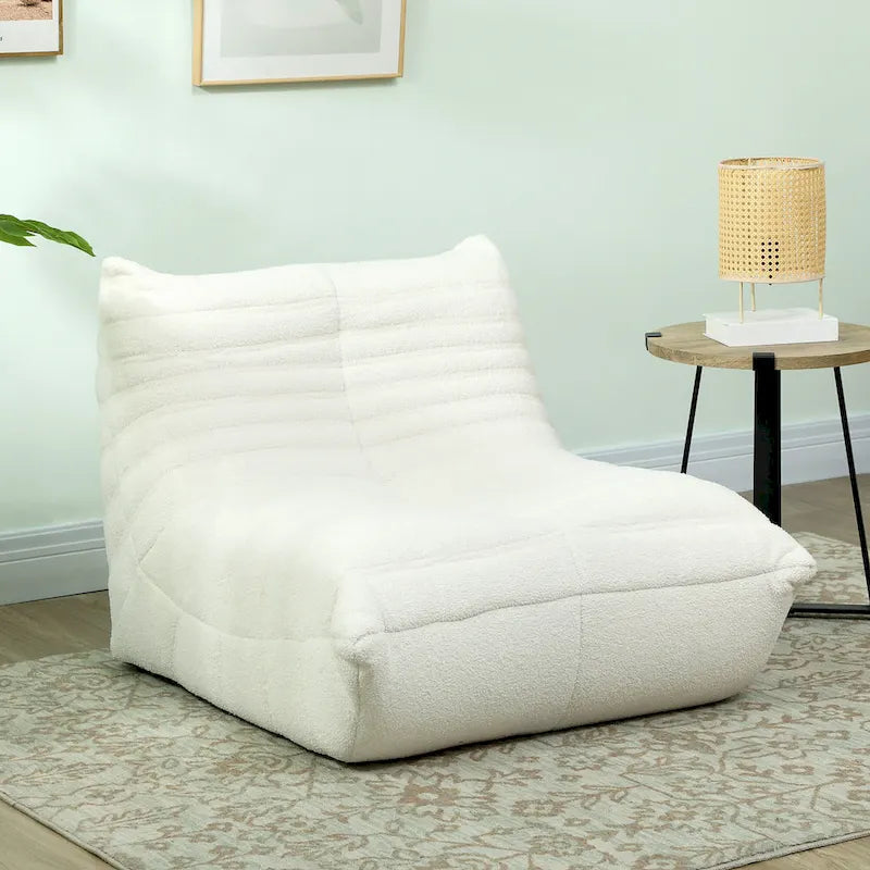HOMCOM Bean Bag Chair for Adults, Giant Fireside Chair Lazy Sofa, Bean Bag Sofa with High Density Comfortable Foam