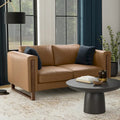 WYNDENHALL Hillcrest Modern, Contemporary 62 inch Wide Sofa in Genuine Leather