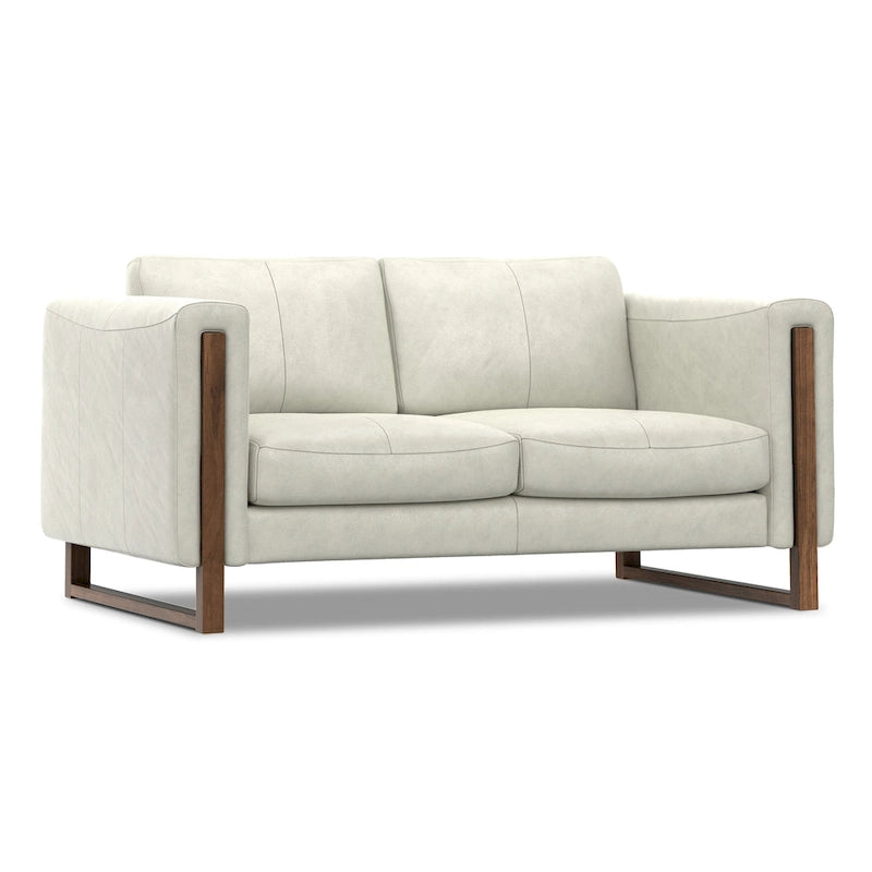 WYNDENHALL Hillcrest Modern, Contemporary 62 inch Wide Sofa in Genuine Leather