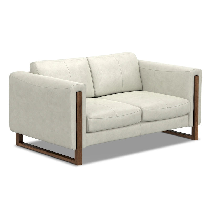 WYNDENHALL Hillcrest Modern, Contemporary 62 inch Wide Sofa in Genuine Leather