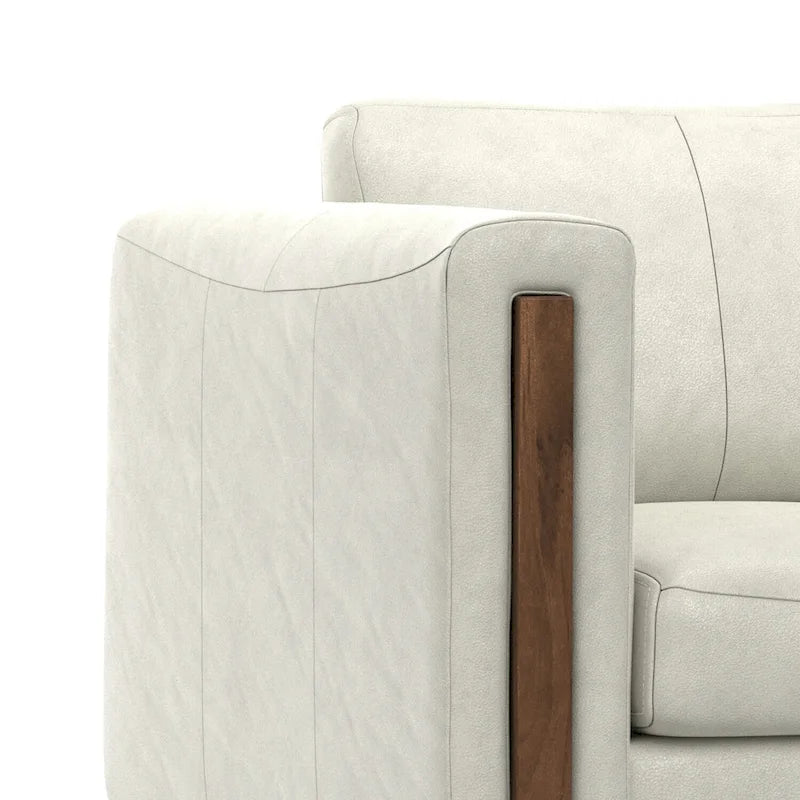 WYNDENHALL Hillcrest Modern, Contemporary 62 inch Wide Sofa in Genuine Leather