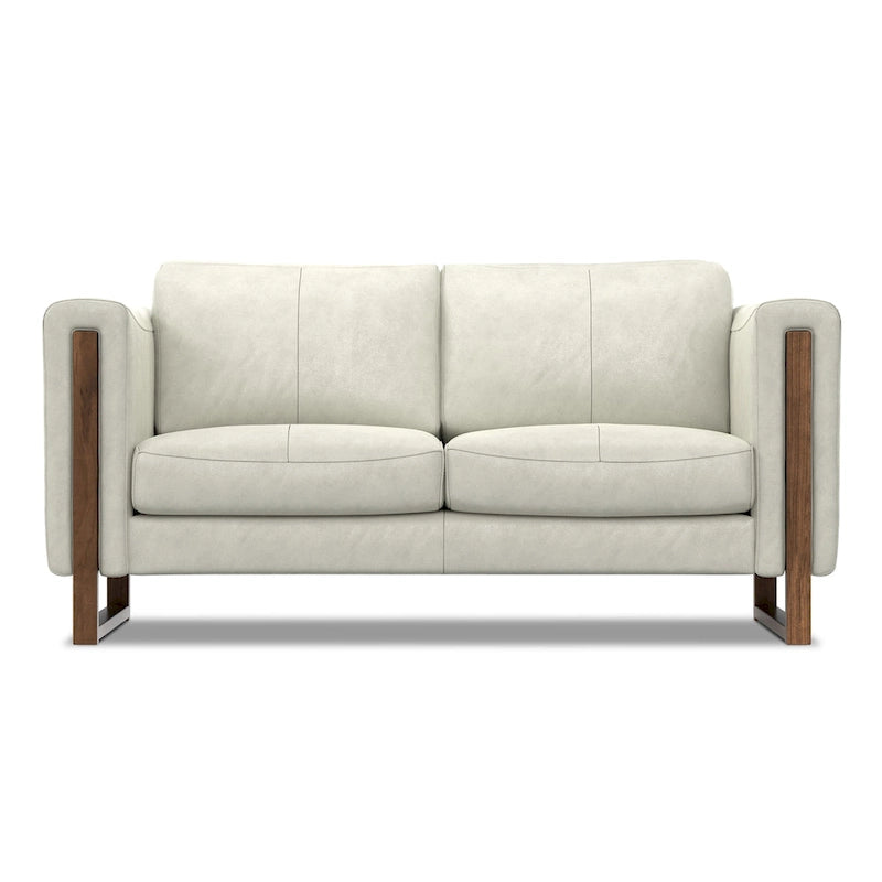 WYNDENHALL Hillcrest Modern, Contemporary 62 inch Wide Sofa in Genuine Leather