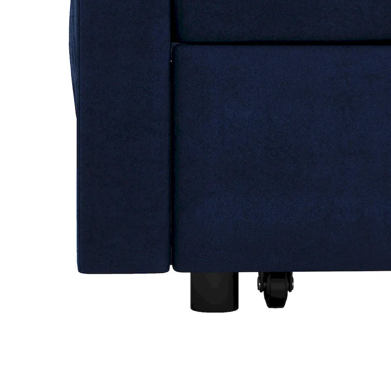 56 Foam 2-Seater Sofa Bed with Pull-Out Sleeper and Adjustable Backrest