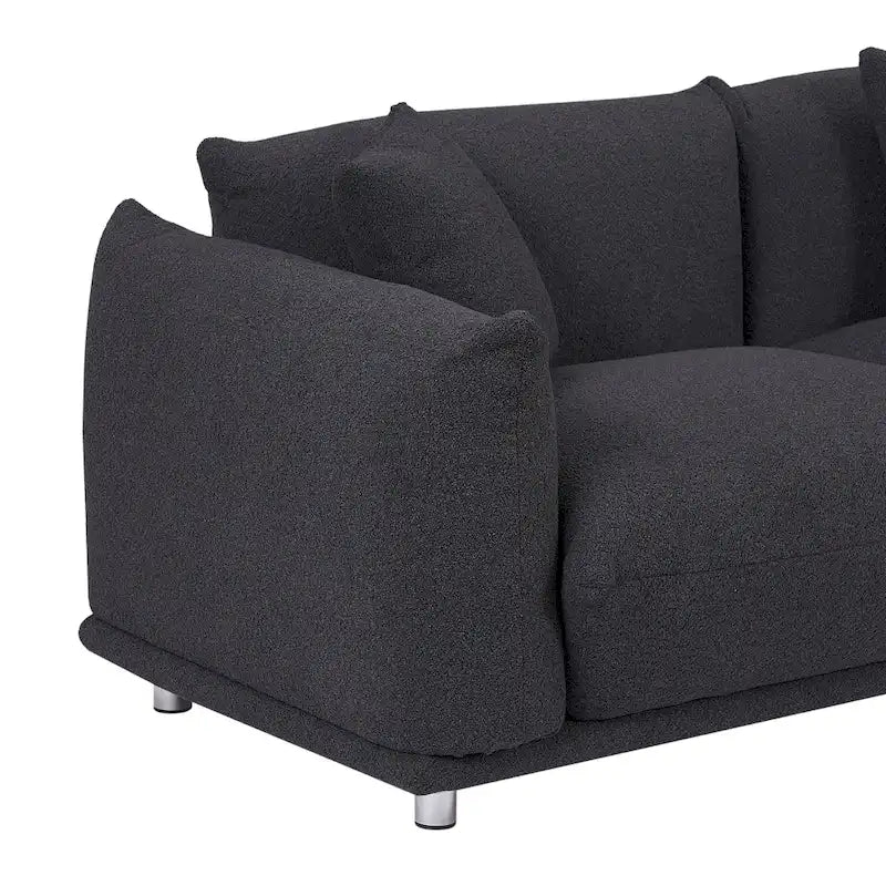Modern 111 Oversized 3-seater Sofa with Metal Legs and Solid Wood Frame for Living Room