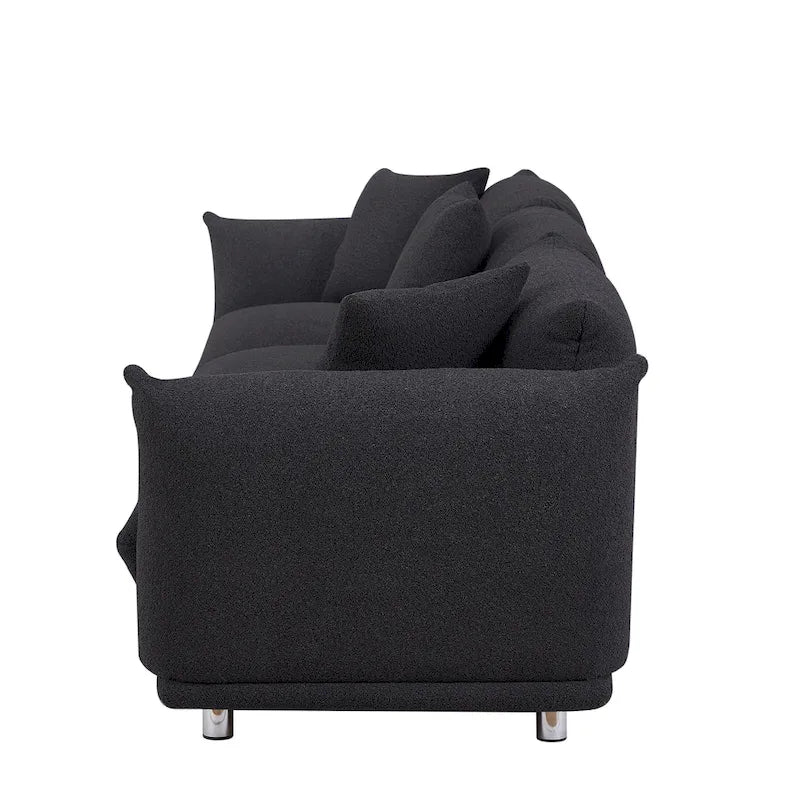 Modern 111 Oversized 3-seater Sofa with Metal Legs and Solid Wood Frame for Living Room