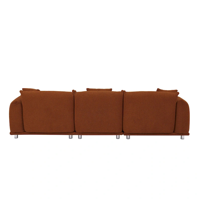 Modern 111 Oversized 3-seater Sofa with Metal Legs and Solid Wood Frame for Living Room