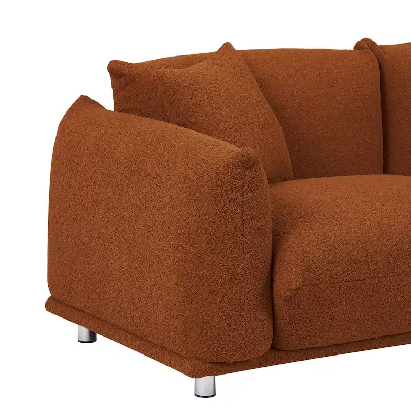 Modern 111 Oversized 3-seater Sofa with Metal Legs and Solid Wood Frame for Living Room
