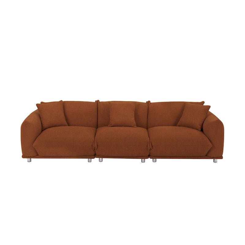 Modern 111 Oversized 3-seater Sofa with Metal Legs and Solid Wood Frame for Living Room