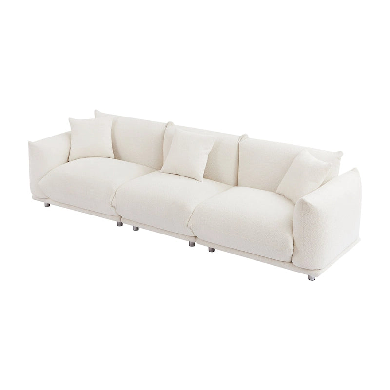 Modern 111 Oversized 3-seater Sofa with Metal Legs and Solid Wood Frame for Living Room