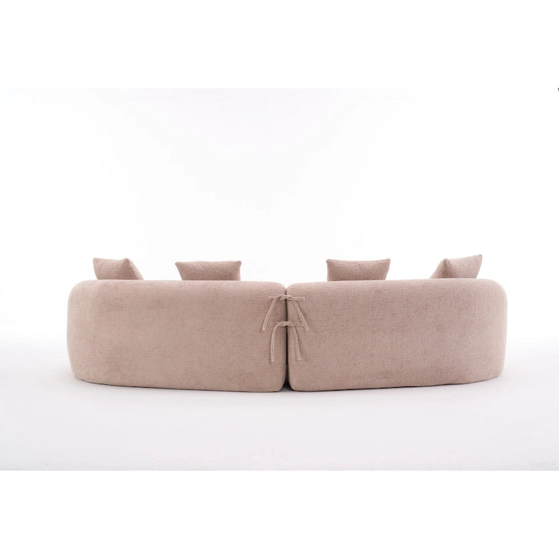 110 Foam Classic 4-Seater Sofa with 4 Pillows for Apartment