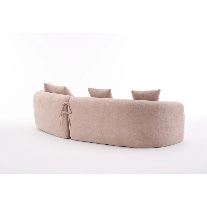 110 Foam Classic 4-Seater Sofa with 4 Pillows for Apartment