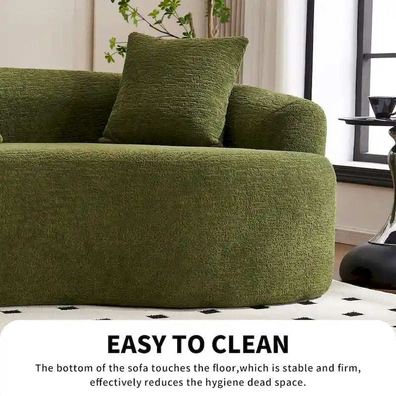 110 Foam Classic 4-Seater Sofa with 4 Pillows for Apartment