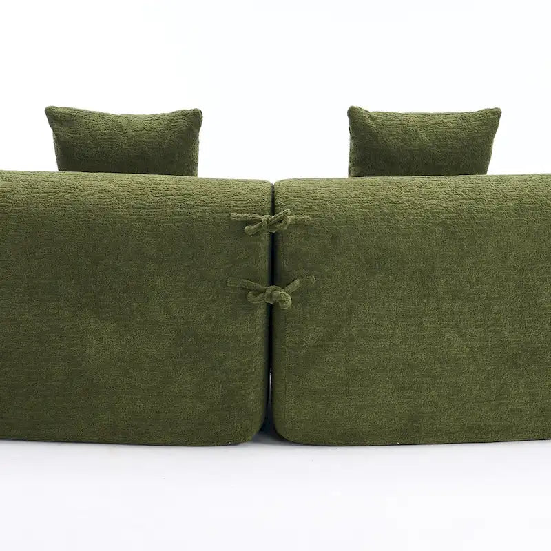 110 Foam Classic 4-Seater Sofa with 4 Pillows for Apartment