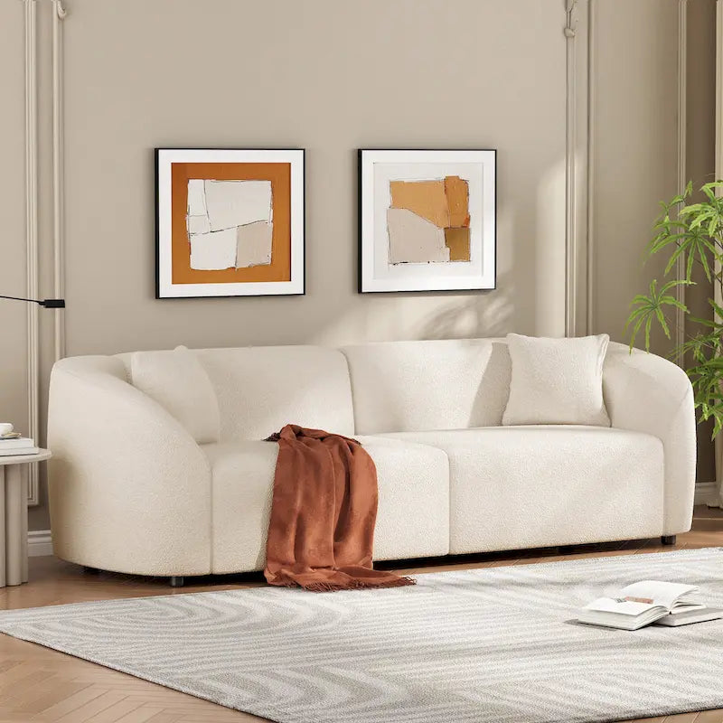Divano curvo a 3 posti Boucle 87.5 con design scultoreo ed ergonomico