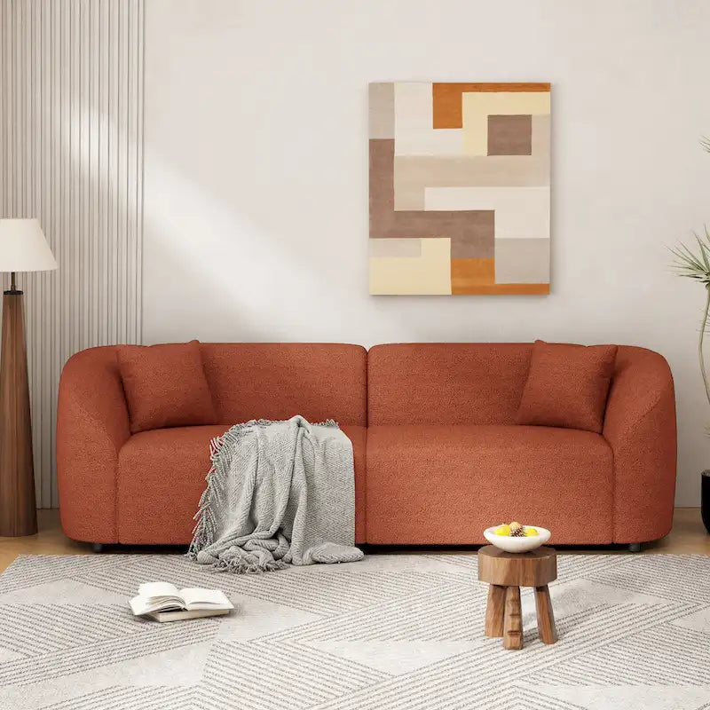 Divano curvo a 3 posti Boucle 87.5 con design scultoreo ed ergonomico
