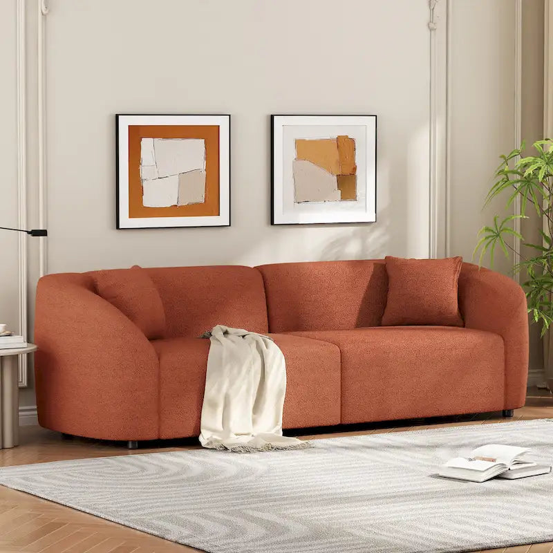 Divano curvo a 3 posti Boucle 87.5 con design scultoreo ed ergonomico