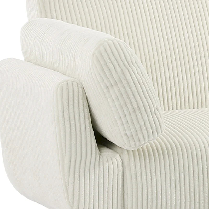 73 W Upholstered Corduroy Convertible Sleeper Sofa Bed with Pillows