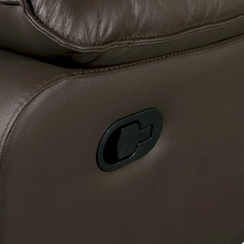 Divano reclinabile a 2 posti in similpelle di Furniture of America Yuleigh con struttura in legno certificato FSC