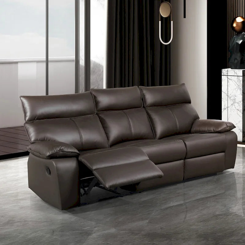 Divano reclinabile a 2 posti in similpelle di Furniture of America Yuleigh con struttura in legno certificato FSC