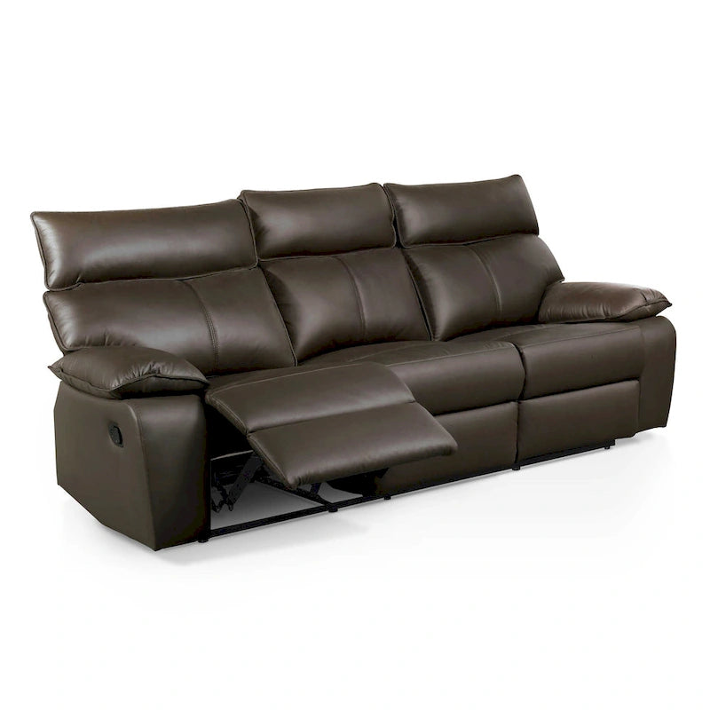 Divano reclinabile a 2 posti in similpelle di Furniture of America Yuleigh con struttura in legno certificato FSC