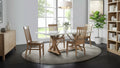 Tavolo da pranzo rettangolare con piano in marmo e struttura in legno di gomma, base a cavalletto, 84"L x 42"P x 30"A, 4 posti