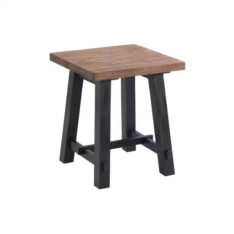 Solid Pine Wood Side Table, Black, 21"W x 21"D x 24"H, Holds up to 50 lbs