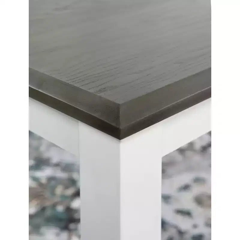 Rectangular Dining Table, Two-Tone, Rubberwood Frame with MDF Veneer Top, 60"L x 36"W x 30"H, Seats 4-6, Holds up to 150 lbs