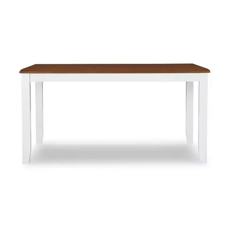 Rectangular Dining Table, Two-Tone, Rubberwood Frame with MDF Veneer Top, 60"L x 36"W x 30"H, Seats 4-6, Holds up to 150 lbs