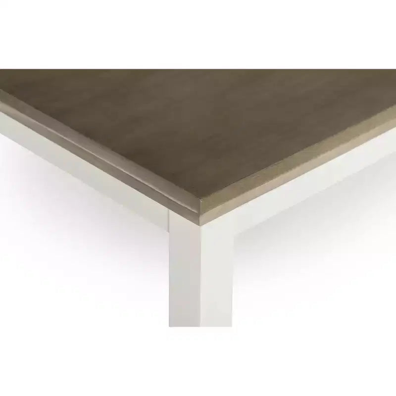 Rectangular Dining Table, Two-Tone, Rubberwood Frame with MDF Veneer Top, 60"L x 36"W x 30"H, Seats 4-6, Holds up to 150 lbs