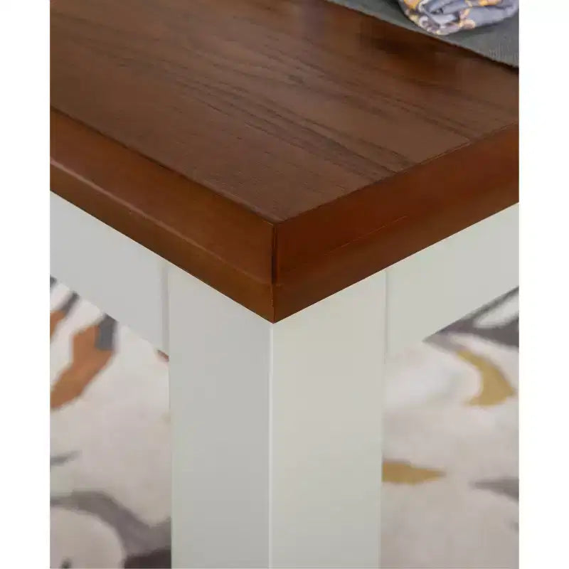 Rectangular Dining Table, Two-Tone, Rubberwood Frame with MDF Veneer Top, 60"L x 36"W x 30"H, Seats 4-6, Holds up to 150 lbs