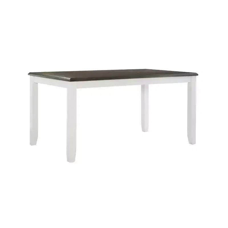 Rectangular Dining Table, Two-Tone, Rubberwood Frame with MDF Veneer Top, 60"L x 36"W x 30"H, Seats 4-6, Holds up to 150 lbs