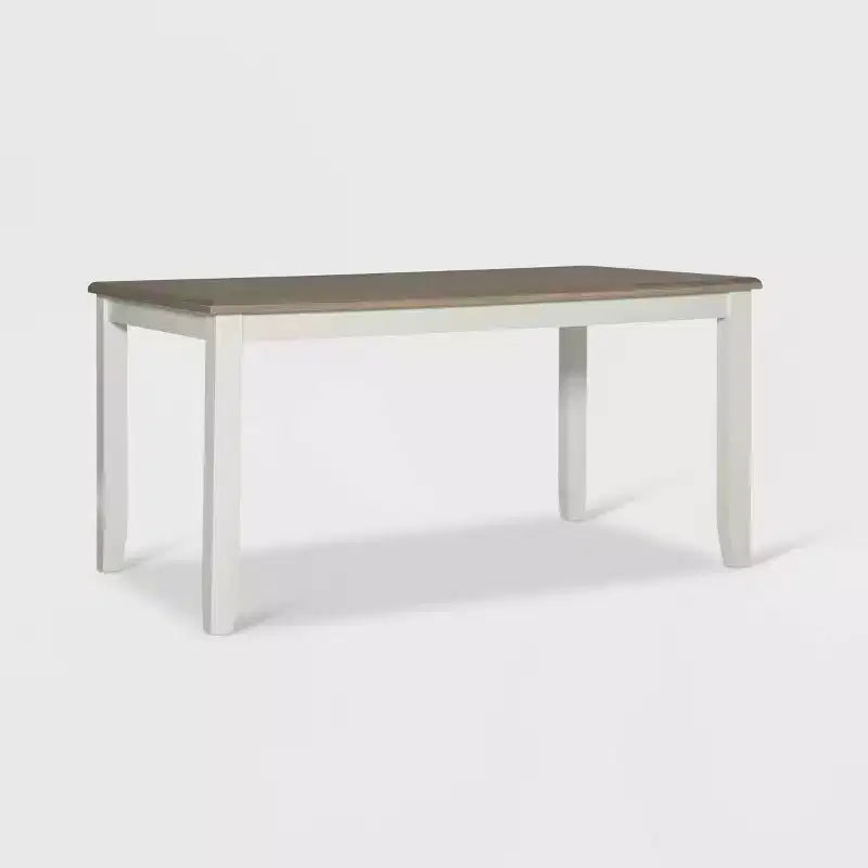 Rectangular Dining Table, Two-Tone, Rubberwood Frame with MDF Veneer Top, 60"L x 36"W x 30"H, Seats 4-6, Holds up to 150 lbs