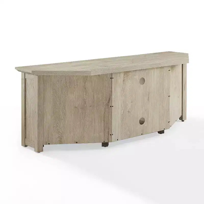 Corner TV Stand for TVs up to 60", Rustic Style, Pine and MDF, 58"W x 20"D x 22"H, Holds up to 100 lbs