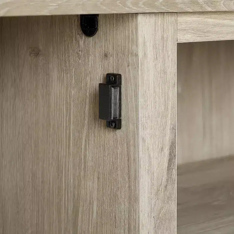 Corner TV Stand for TVs up to 60", Rustic Style, Pine and MDF, 58"W x 20"D x 22"H, Holds up to 100 lbs