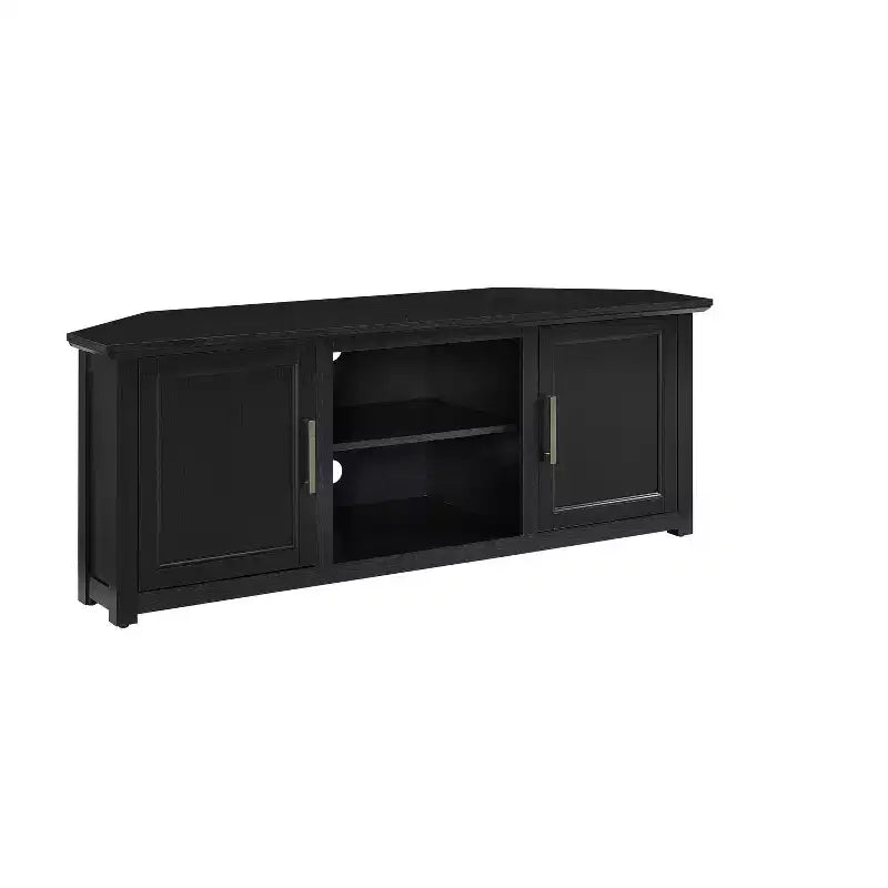 Corner TV Stand for TVs up to 60", Rustic Style, Pine and MDF, 58"W x 20"D x 22"H, Holds up to 100 lbs