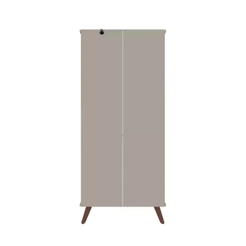 Display Cabinet with 6 Shelves and 2 Doors, MDF, 26.77"W x 21.26"D x 60.7"H