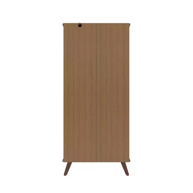 Display Cabinet with 6 Shelves and 2 Doors, MDF, 26.77"W x 21.26"D x 60.7"H