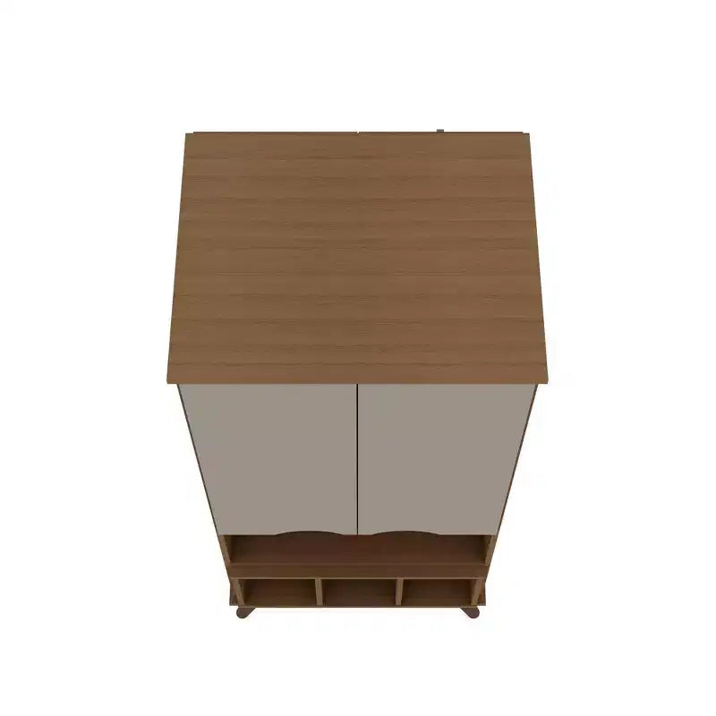Display Cabinet with 6 Shelves and 2 Doors, MDF, 26.77"W x 21.26"D x 60.7"H