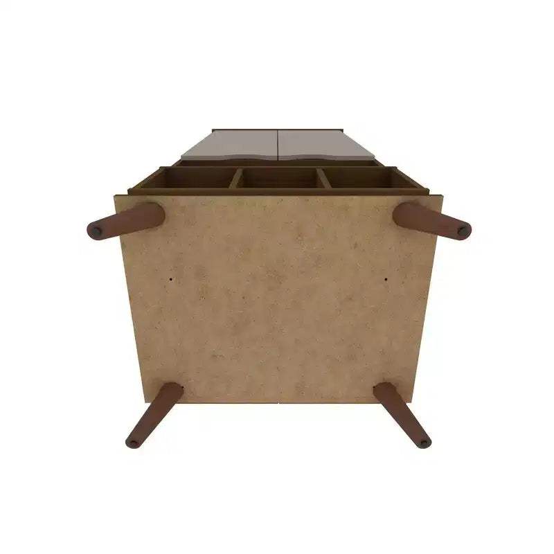 Display Cabinet with 6 Shelves and 2 Doors, MDF, 26.77"W x 21.26"D x 60.7"H