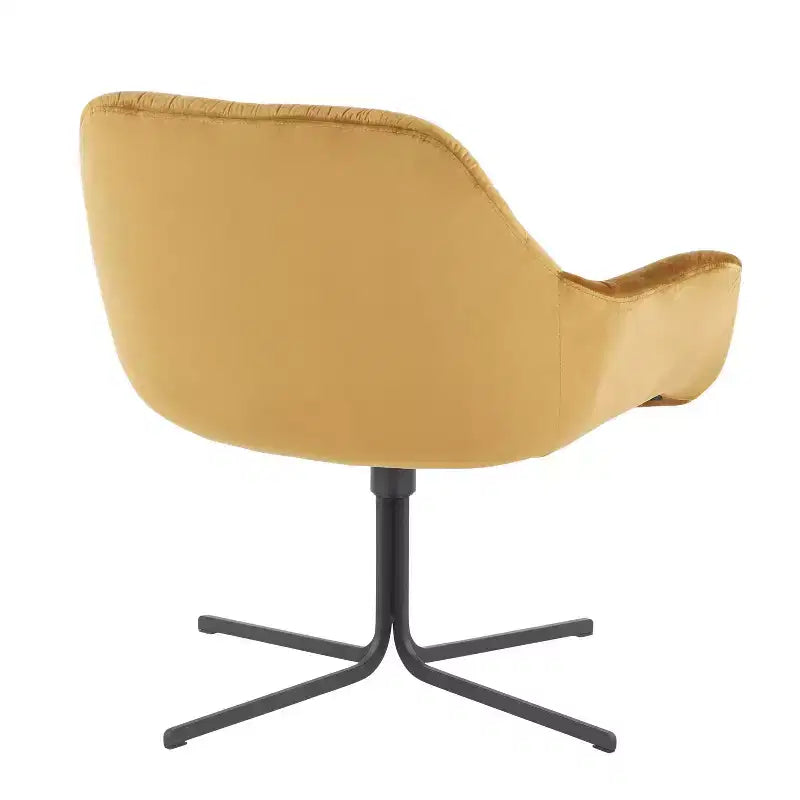 Upholstered Swivel Lounge Chair with Tufted Velvet, Metal Frame, 31"W x 30"D x 31"H, Holds up to 250 lbs