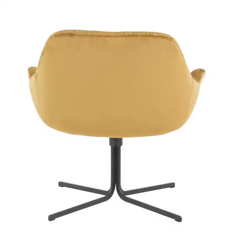 Upholstered Swivel Lounge Chair with Tufted Velvet, Metal Frame, 31"W x 30"D x 31"H, Holds up to 250 lbs