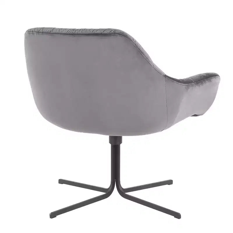 Upholstered Swivel Lounge Chair with Tufted Velvet, Metal Frame, 31"W x 30"D x 31"H, Holds up to 250 lbs
