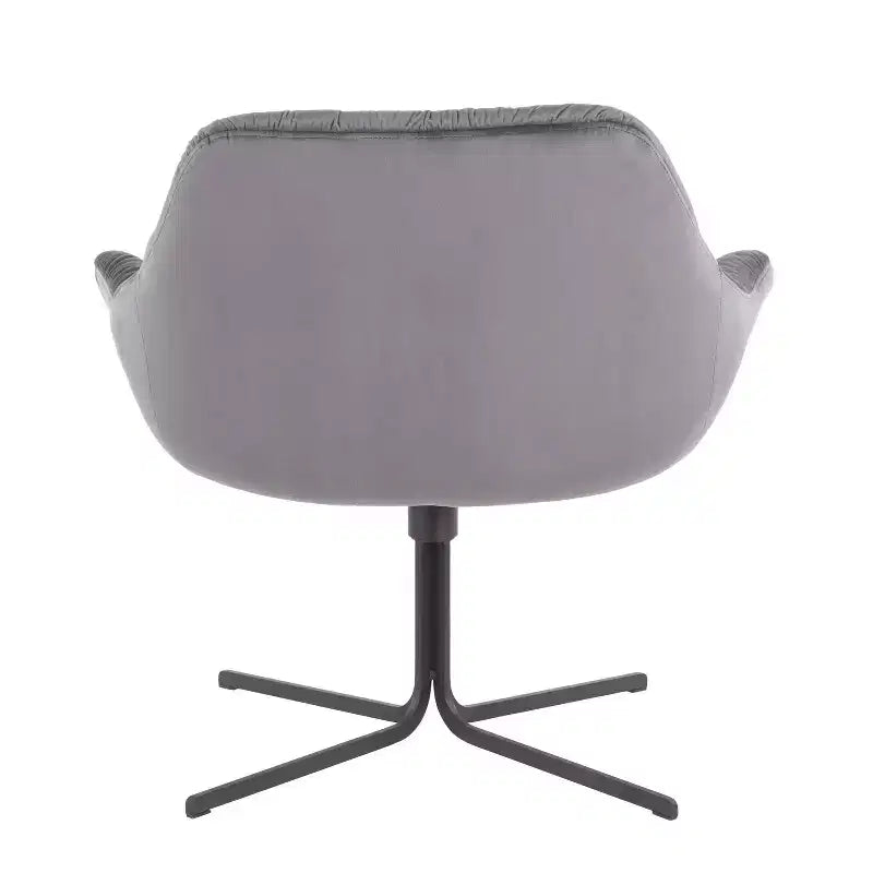 Upholstered Swivel Lounge Chair with Tufted Velvet, Metal Frame, 31"W x 30"D x 31"H, Holds up to 250 lbs