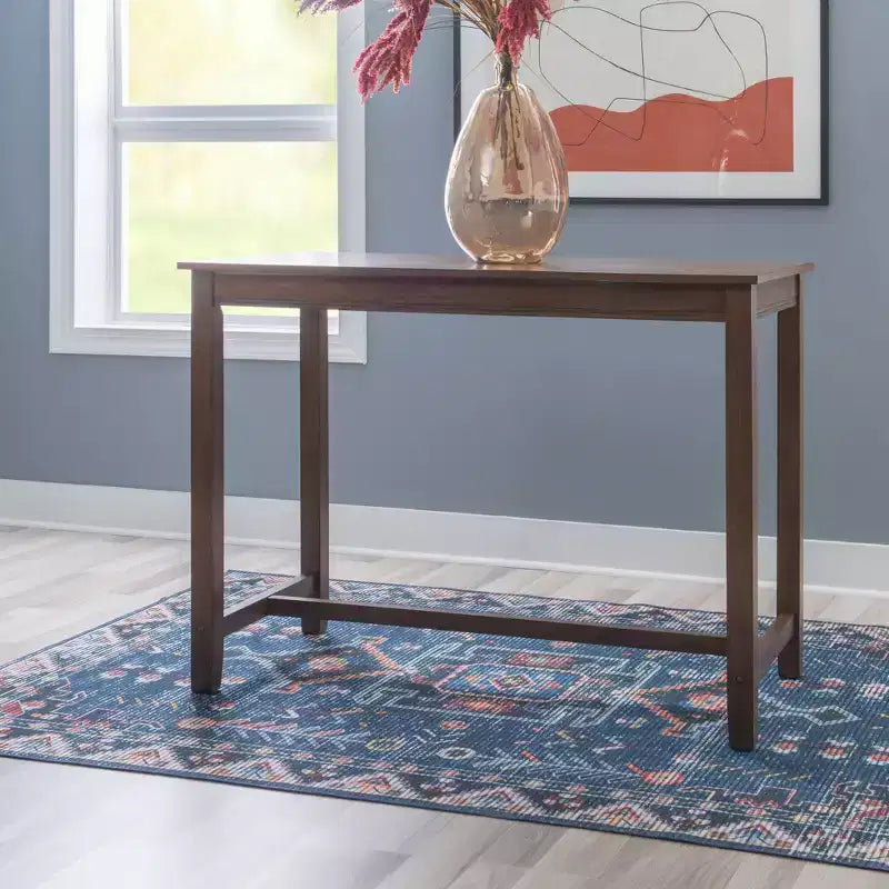 Counter Height Pub Table, Rubberwood Frame, MDF Top, 47.25"L x 23.75"W x 36"H, Seats 4, Holds up to 100 lbs