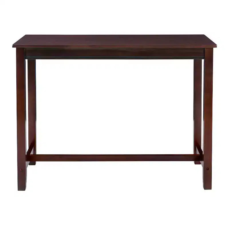 Counter Height Pub Table, Rubberwood Frame, MDF Top, 47.25"L x 23.75"W x 36"H, Seats 4, Holds up to 100 lbs