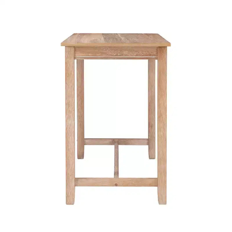 Counter Height Pub Table, Rubberwood Frame, MDF Top, 47.25"L x 23.75"W x 36"H, Seats 4, Holds up to 100 lbs