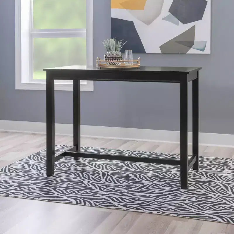 Counter Height Pub Table, Rubberwood Frame, MDF Top, 47.25"L x 23.75"W x 36"H, Seats 4, Holds up to 100 lbs