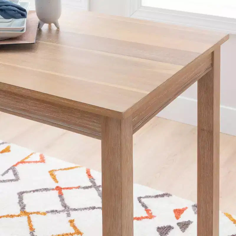 Counter Height Pub Table, Rubberwood Frame, MDF Top, 47.25"L x 23.75"W x 36"H, Seats 4, Holds up to 100 lbs